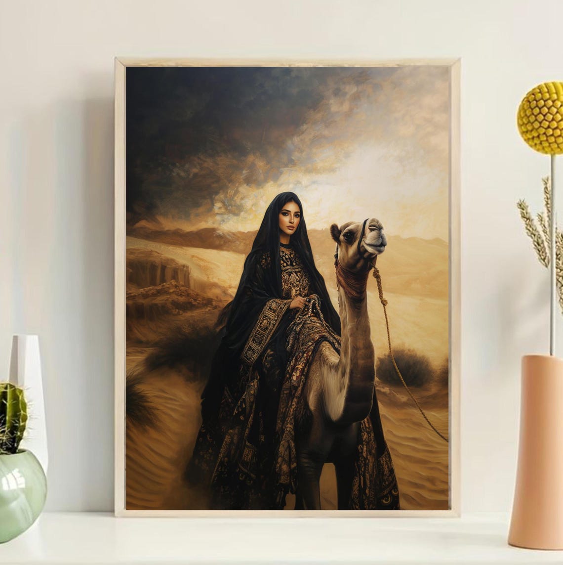 Arabian Desert Princess, Middle Eastern Woman on Camel
