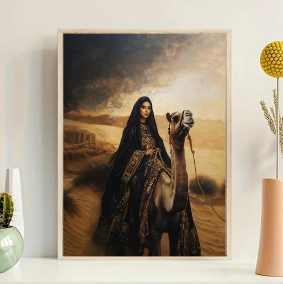 Arabian Desert Princess, Middle Eastern Woman on Camel