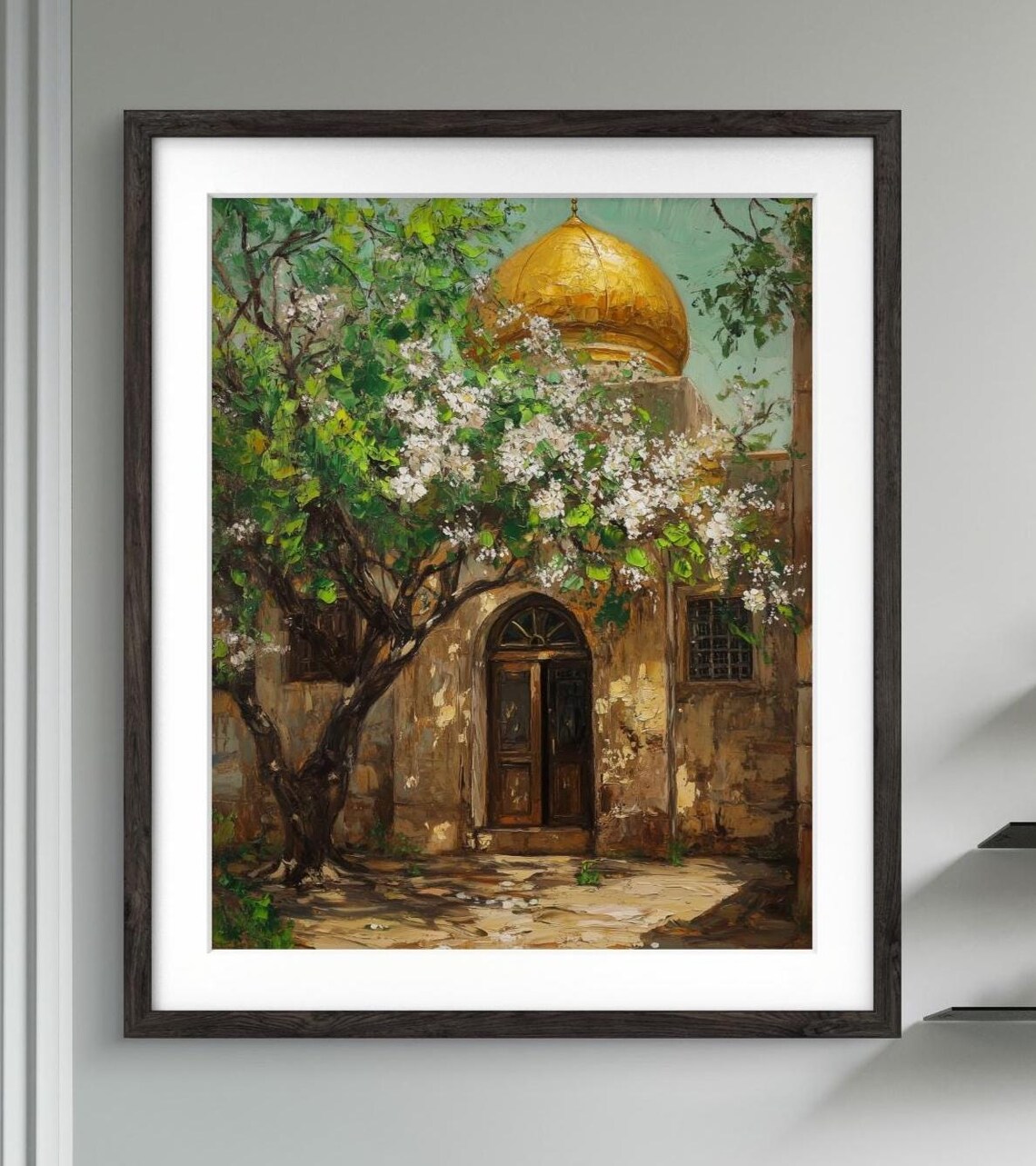 Arabic Mosque Art Print, Islamic Architecture Decor