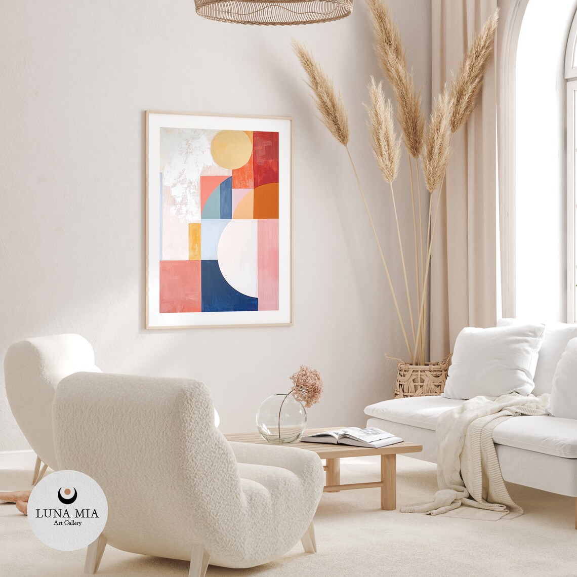 Colorful Geometric Art Print, Scandinavian Style - Image 2