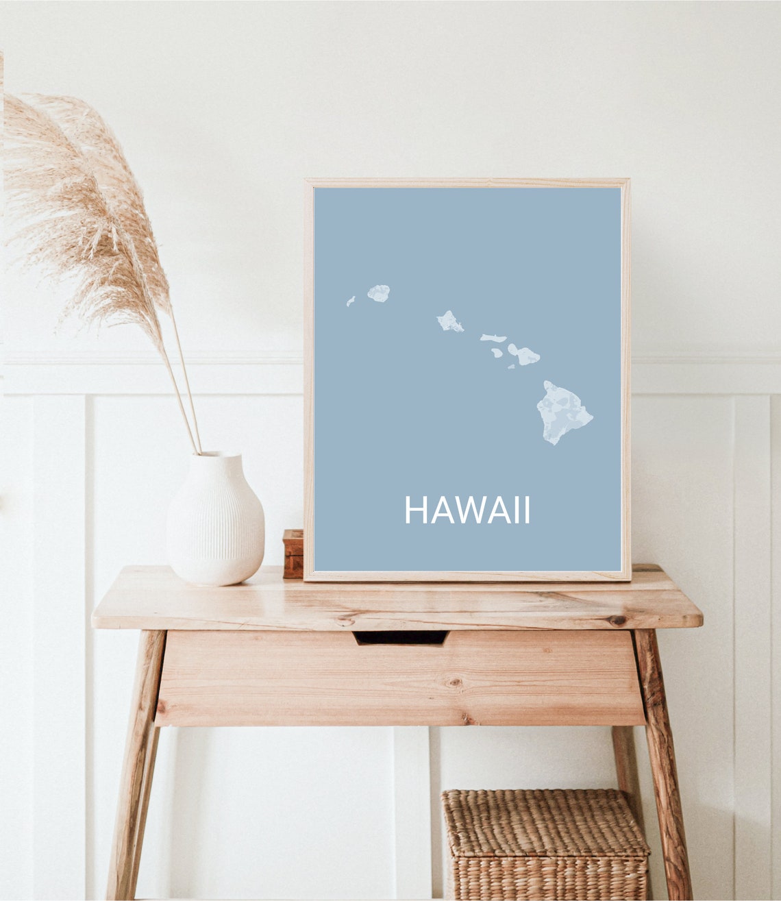Hawaii Map Print Hawaii Travel Map Map Of Hawaii Hawaiian Gifts Hawaii Gifts Wedding Gifts Anniversary Gifts Valentine Gifts - Image 2