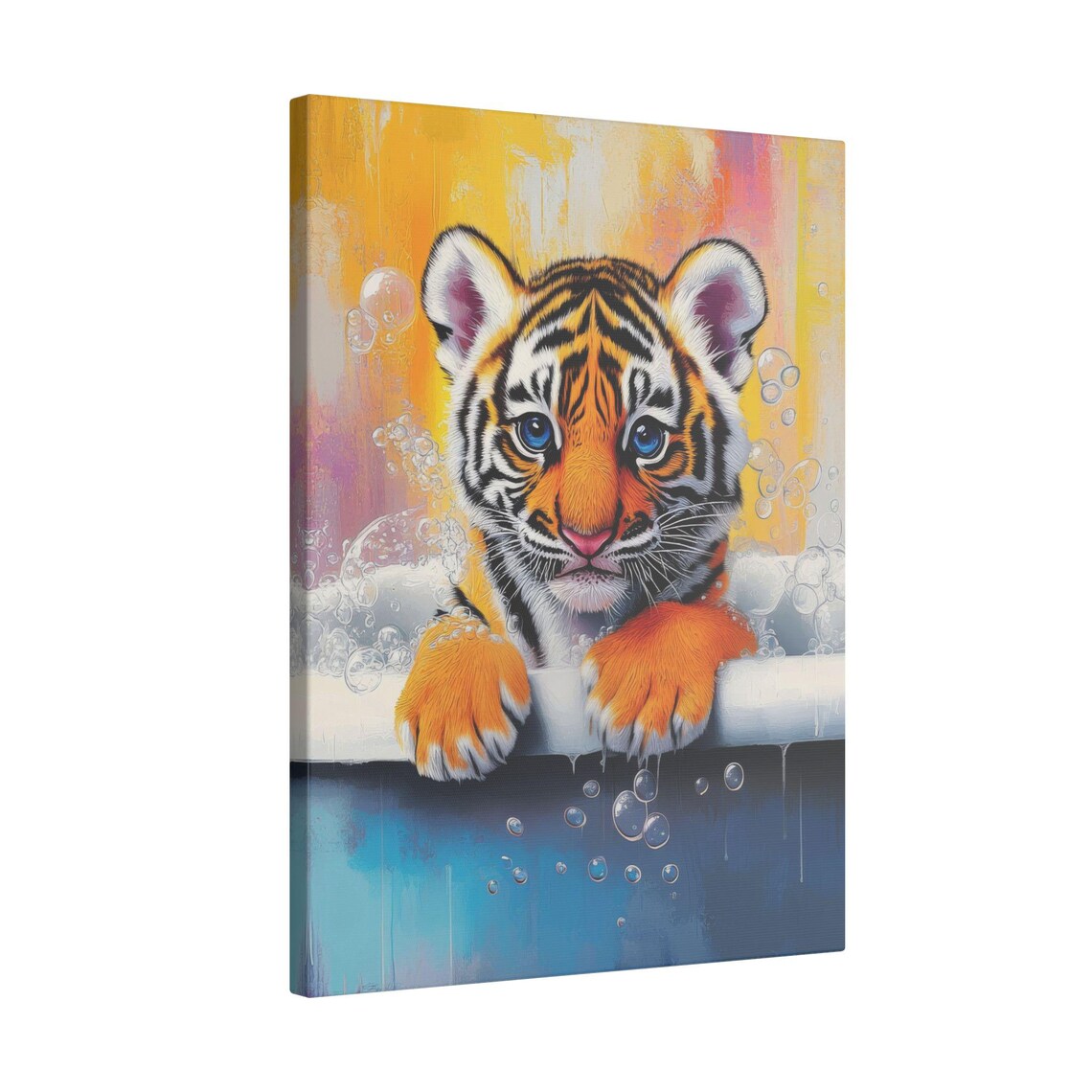 Tiger In A Bathtub, Funny Bathroom Nursery Decor - Image 2
