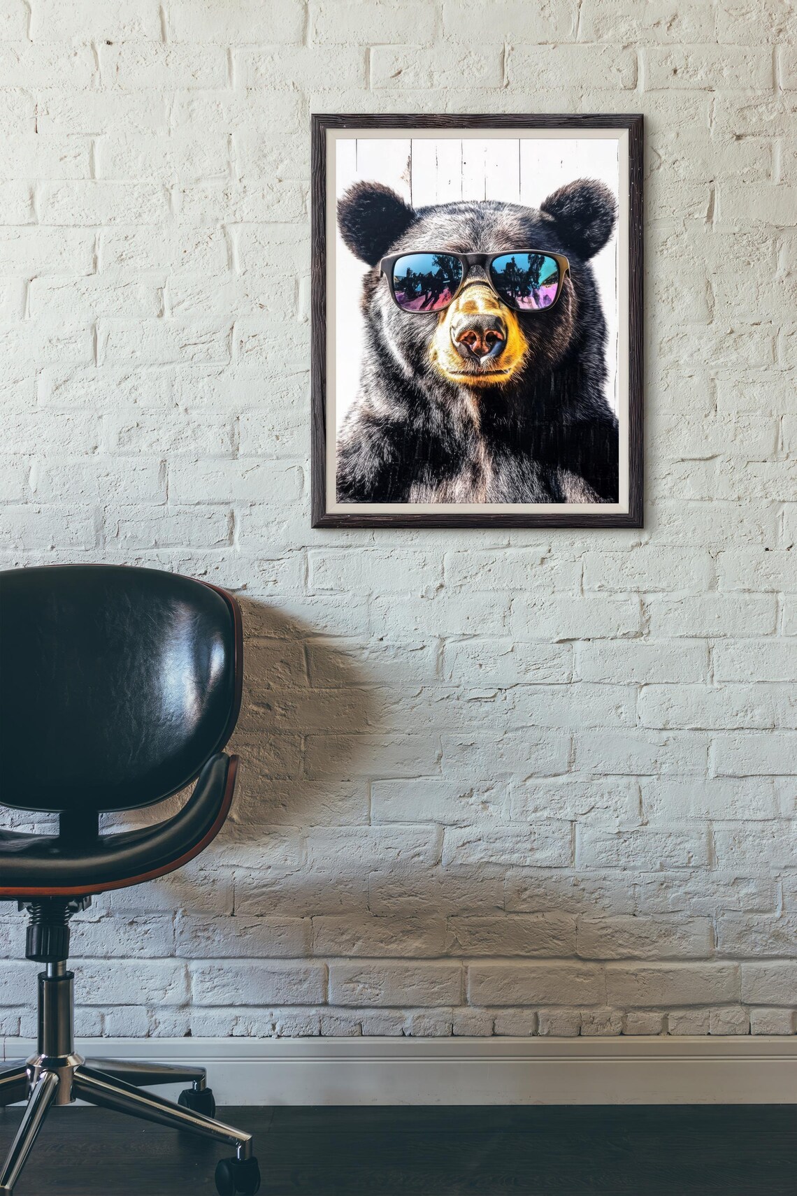 Bear Print, Funny Animal Street Pop Decor - Image 3