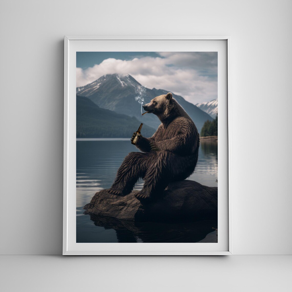 Bear Print - Rustic Cabin Decor, Mountain Poster - Image 2