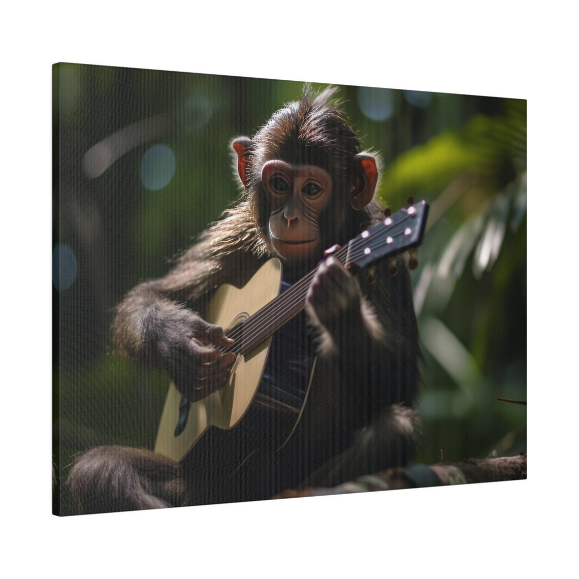 Monkey Funny Music Gift, Jungle Forest Abstract - Image 2