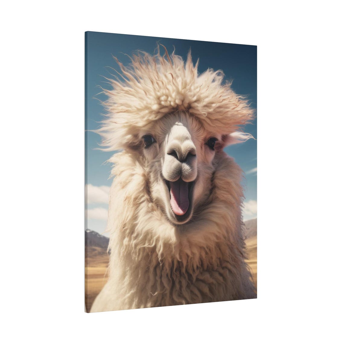 Alpaca Funny Animal Mountain Nature Poster Print - Image 3