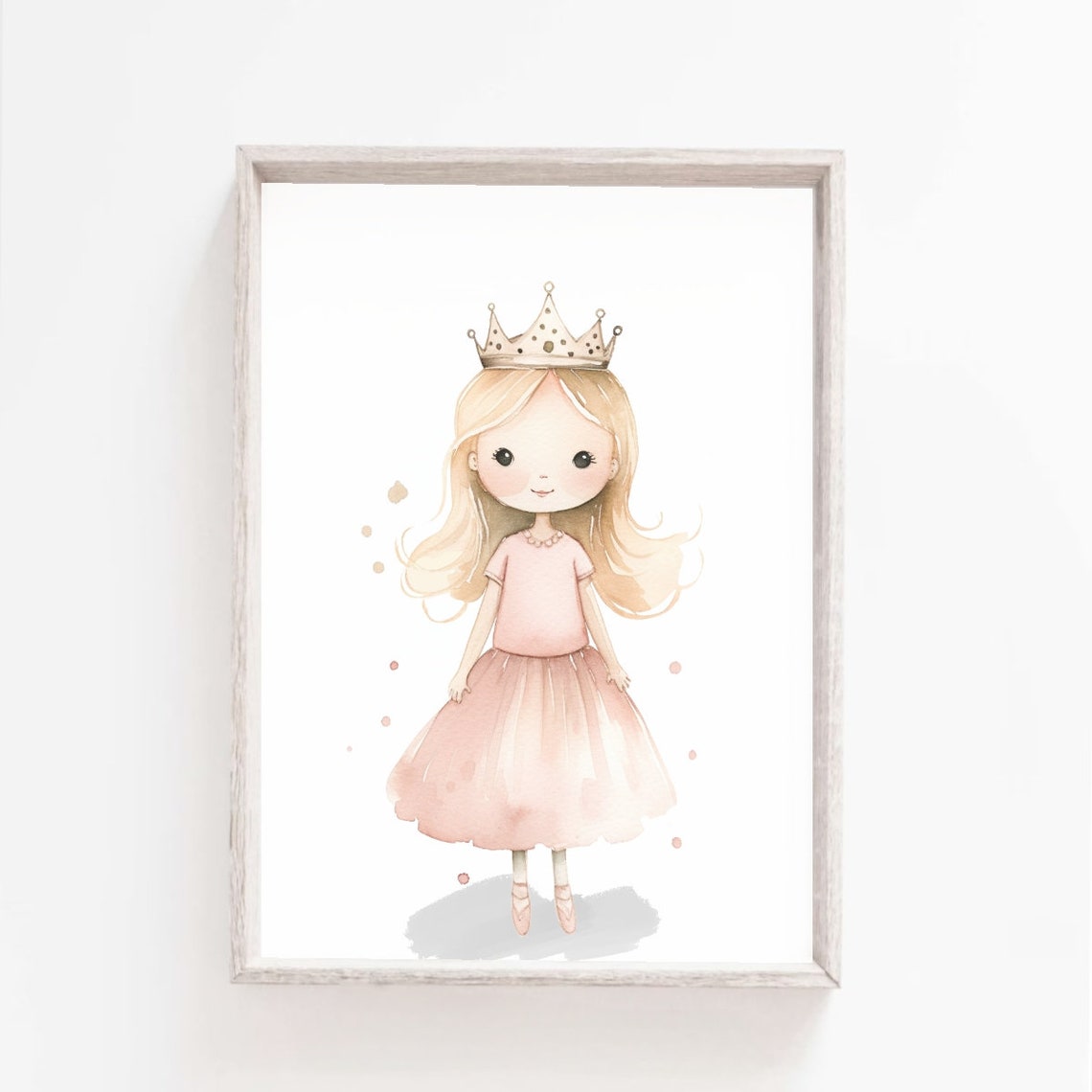 Ballerina Wall Art Ballerina Nursery Art Kids Wall Art Nursery Decor Pink Ballerina Princess Ballerina Girls Room Decor Baby Girl