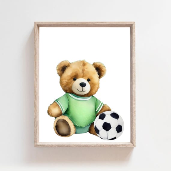 Soccer Wall Art Soccer Print Soccer Poster Soccer Decor Kids Room Decor Sport Nursery Sport Theme Soccer Theme Football