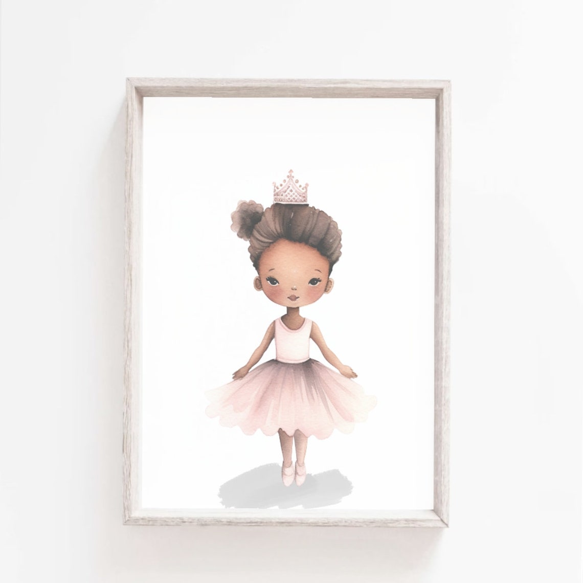 Ballerina Wall Art Ballerina Nursery Art Kids Wall Art Nursery Decor Pink Ballerina Princess Ballerina Girls Room Decor Baby Girl