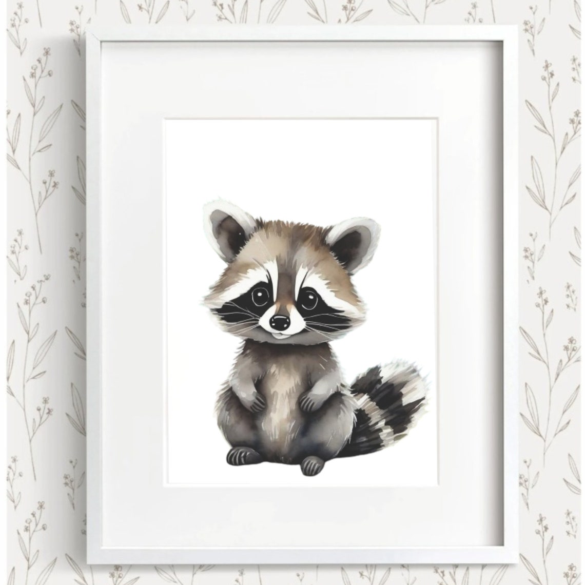 Raccoon Print Woodland Animals Decor Kids Animal Decor Animal Wall Art Baby Animals Woodland Themed Decor Raccoon Poster - Image 2