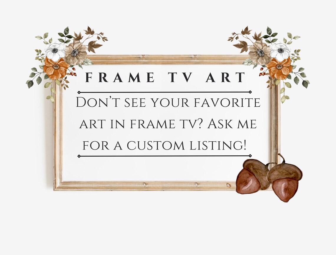 Frame TV Moody Autumn Field Red Trees Stormy Vintage Landscape Poster - Image 2