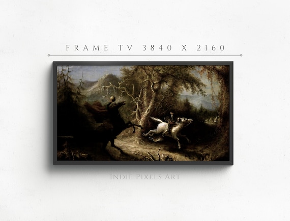 Frame TV Headless Horseman Vintage Halloween Gothic Sleepy Art Poster
