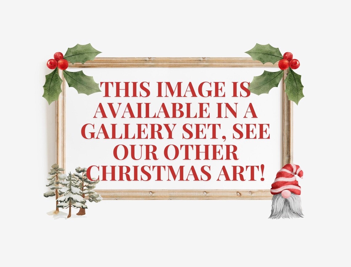 'Tis the Season to Be Jolly Holly Botanical Christmas Quote Wall Art - Image 4