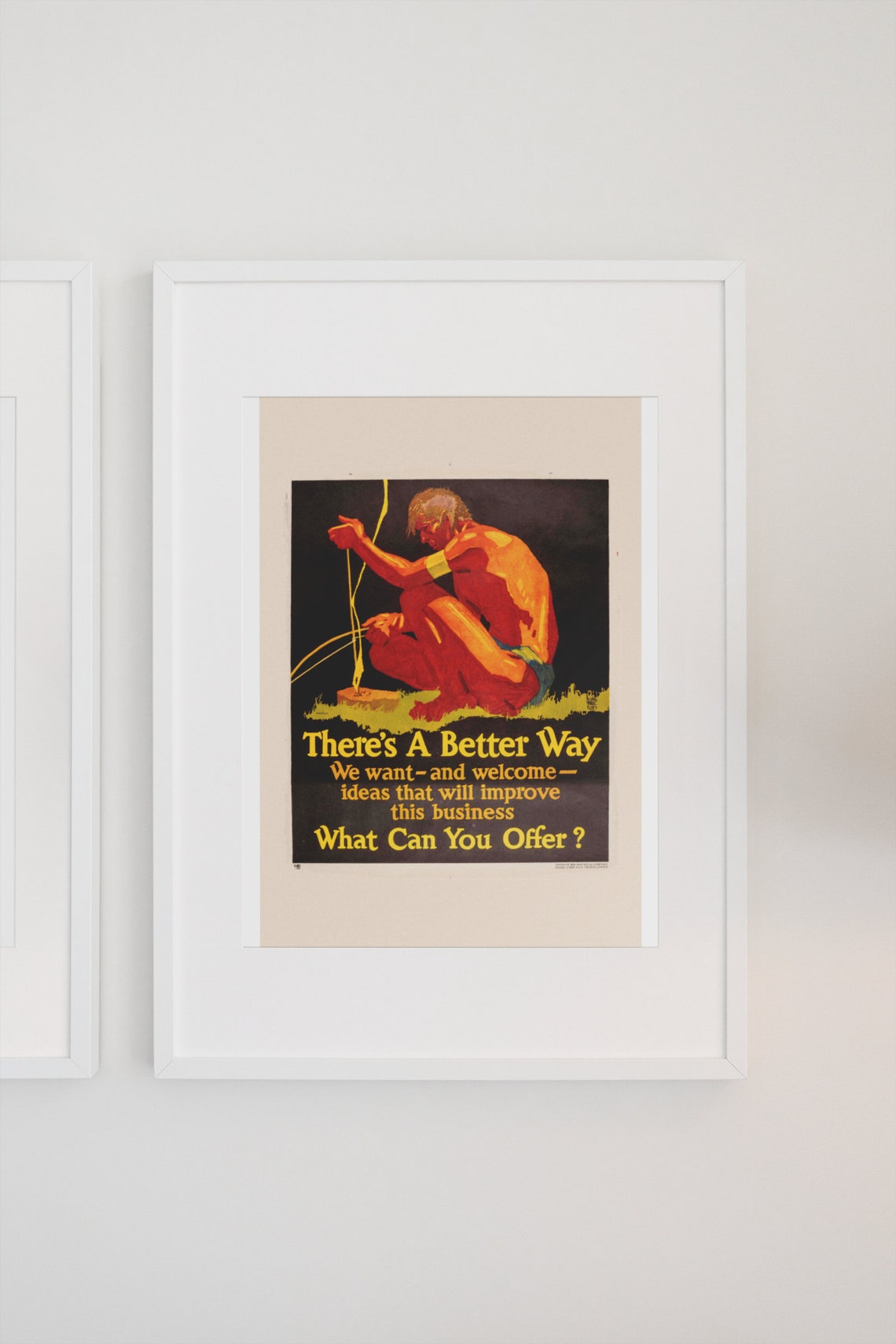 Theres A Better Way Fire Maker Vintage Motivational Business Poster - Image 3
