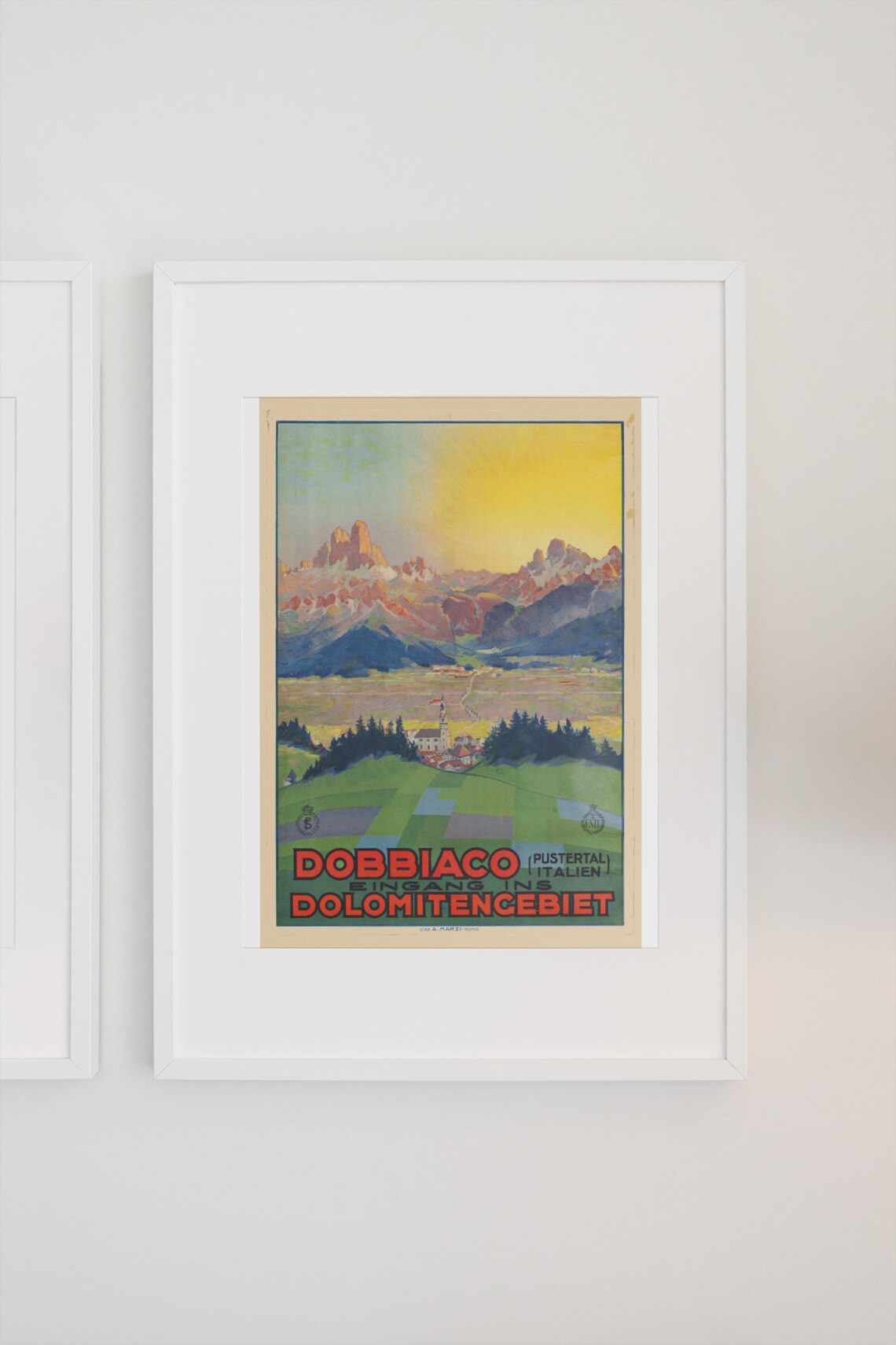 Dobbiaco Italy Gateway to the Dolomites Vintage Travel Poster - Image 3