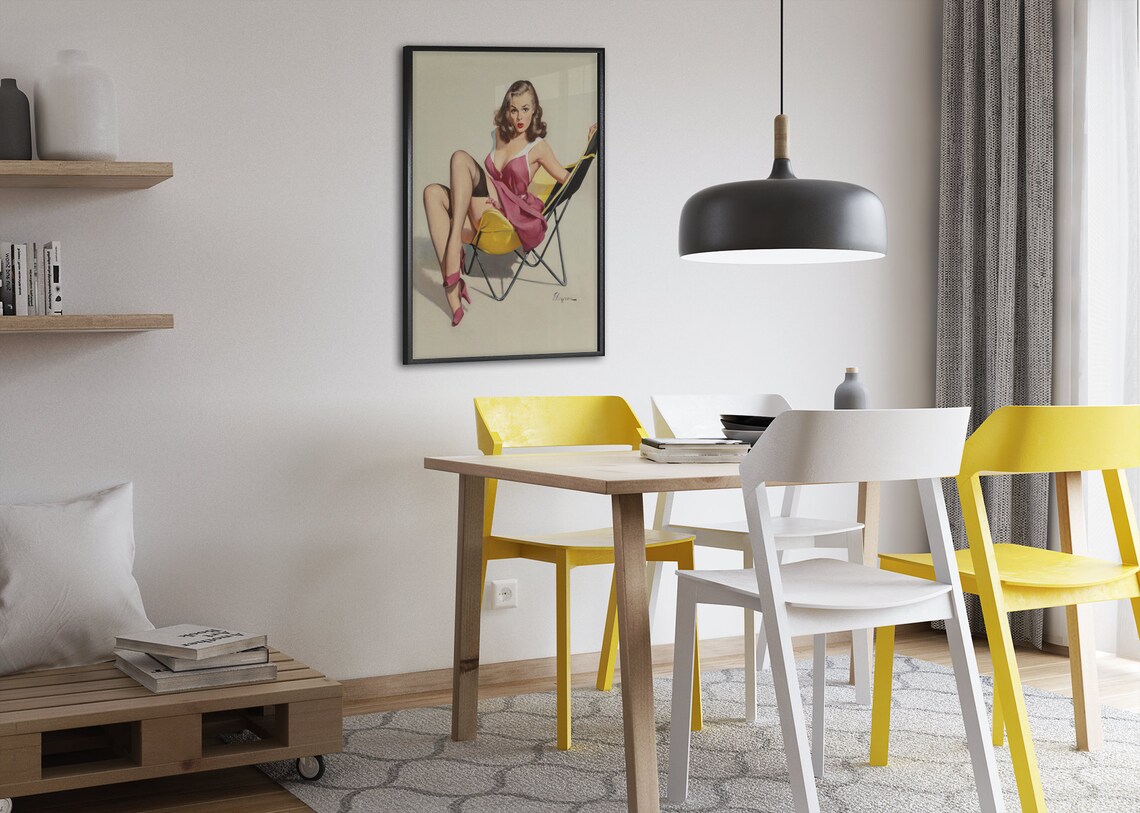 1950s Elvgren Pin-Up Poster, Retro Wall Art - Image 2