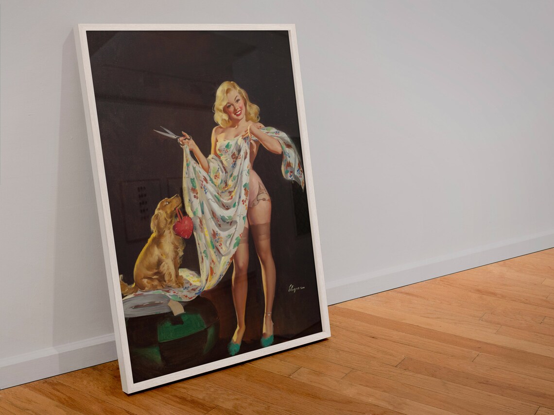 Gil Elvgren 1948 Pinup Girl, Vintage Poster - Image 4