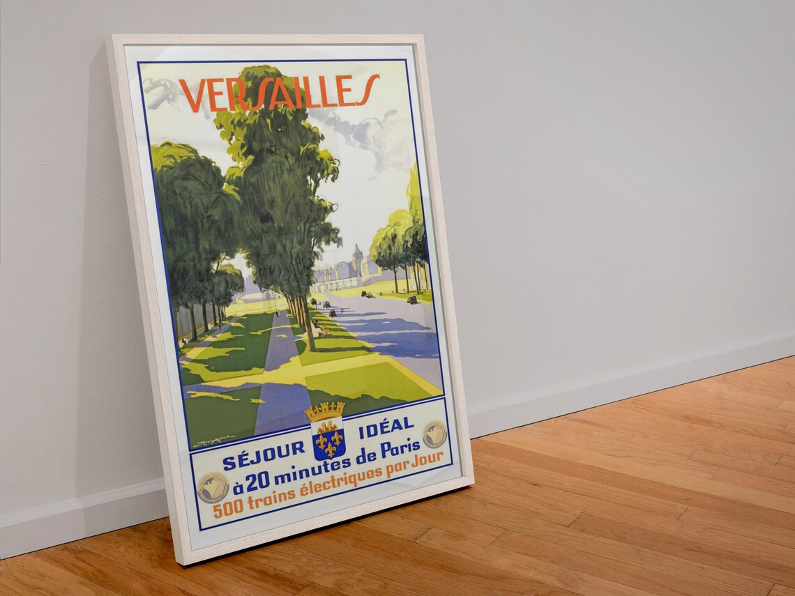 Versailles Vintage French Railway Travel Poster Palace Garden View - Image 4