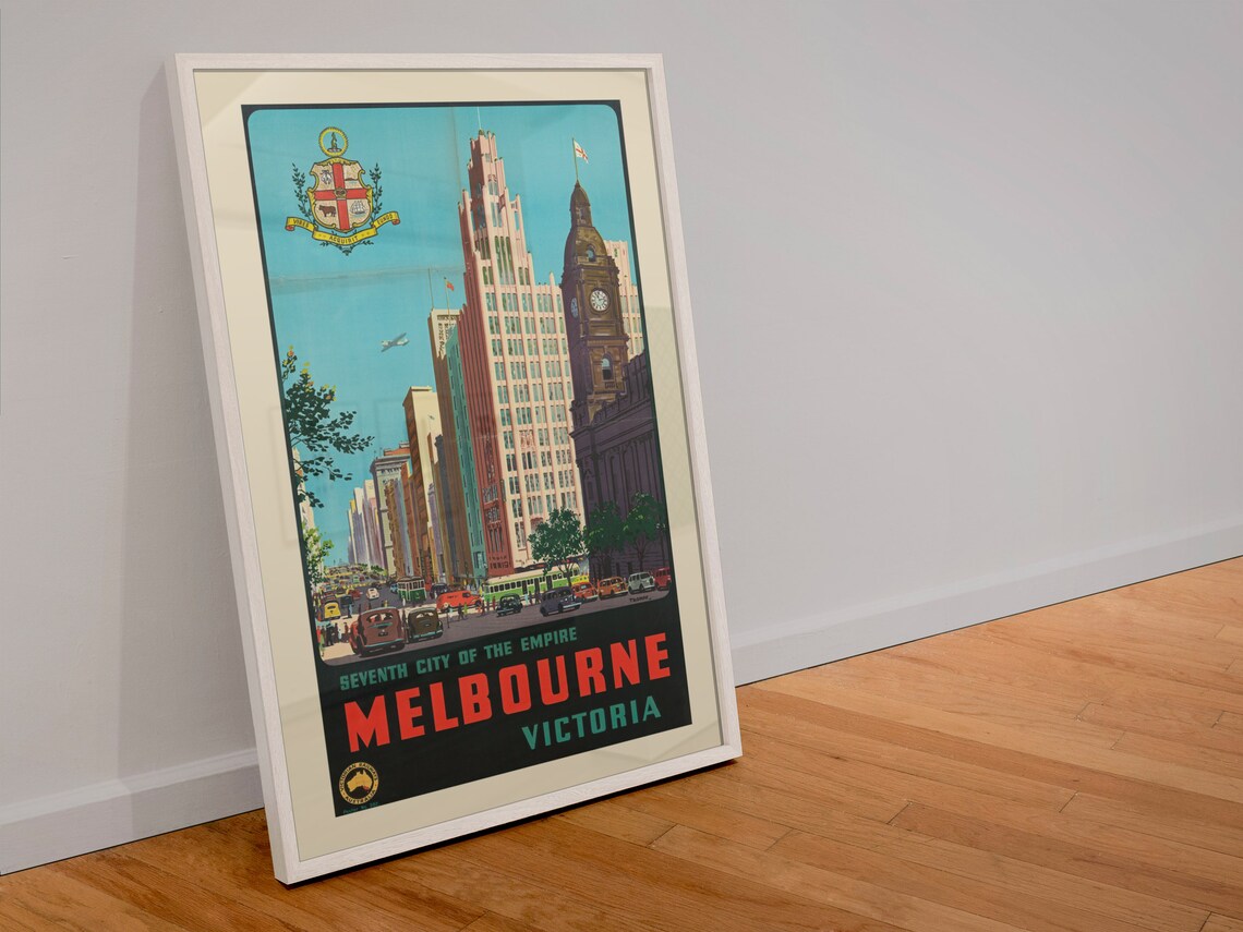 Melbourne Seventh City of the Empire Vintage Australian Travel Poster - Image 4
