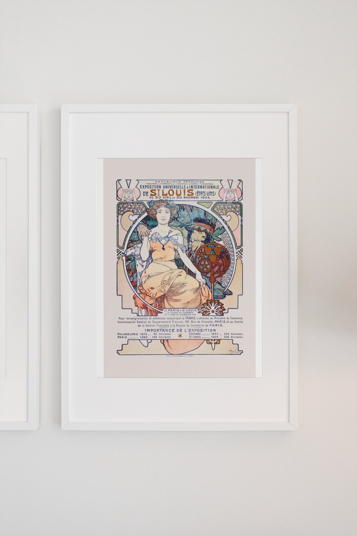 Alphonse Mucha 1904 St Louis Exposition Art Nouveau Vintage Poster - Image 3