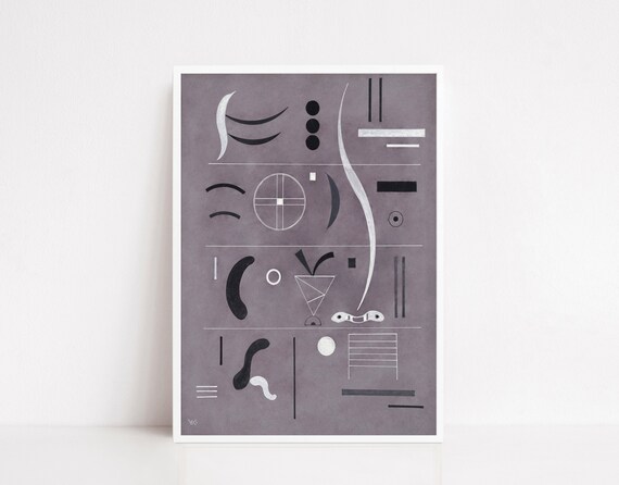 Kandinsky Four Parts Poster Kandinsky Print Kandinsky Design Kandinsky Gift Vintage Poster Vintage Print