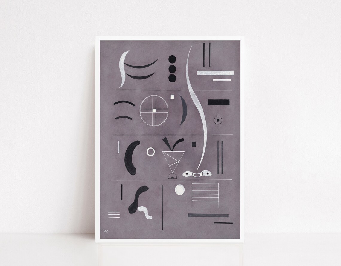 Wassily Kandinsky Four Parts Geometric Abstract Shapes Poster