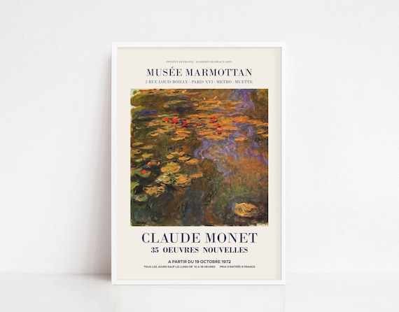 Claude Monet 35 Oeuvres Nouvelles Musee Marmottan 1972 Exhibition Poster