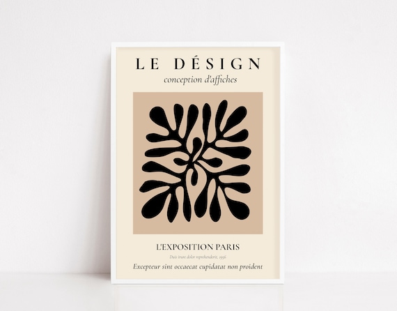 Matisse Poster Matisse Print Matisse Wall Art Henri Matisse Inspired Poster Exhibition Poster Beige Wall Art Neutral Poster