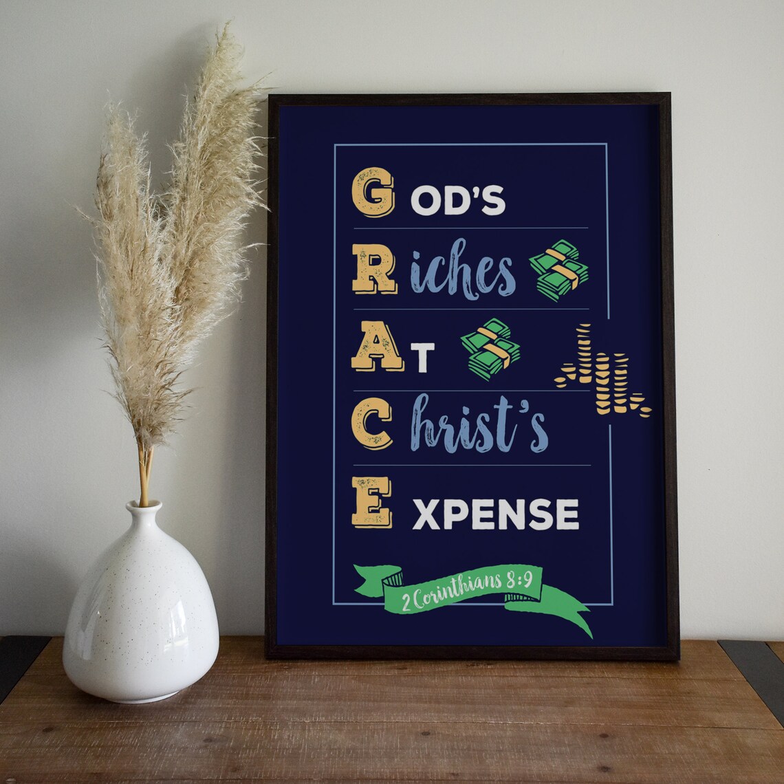 Amazing Grace Bible Verse Poster for Youth