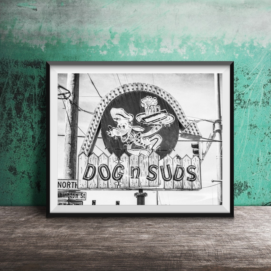 Dog N Suds Vintage Neon Drive In Restaurant Roadside Sign Poster - Image 2