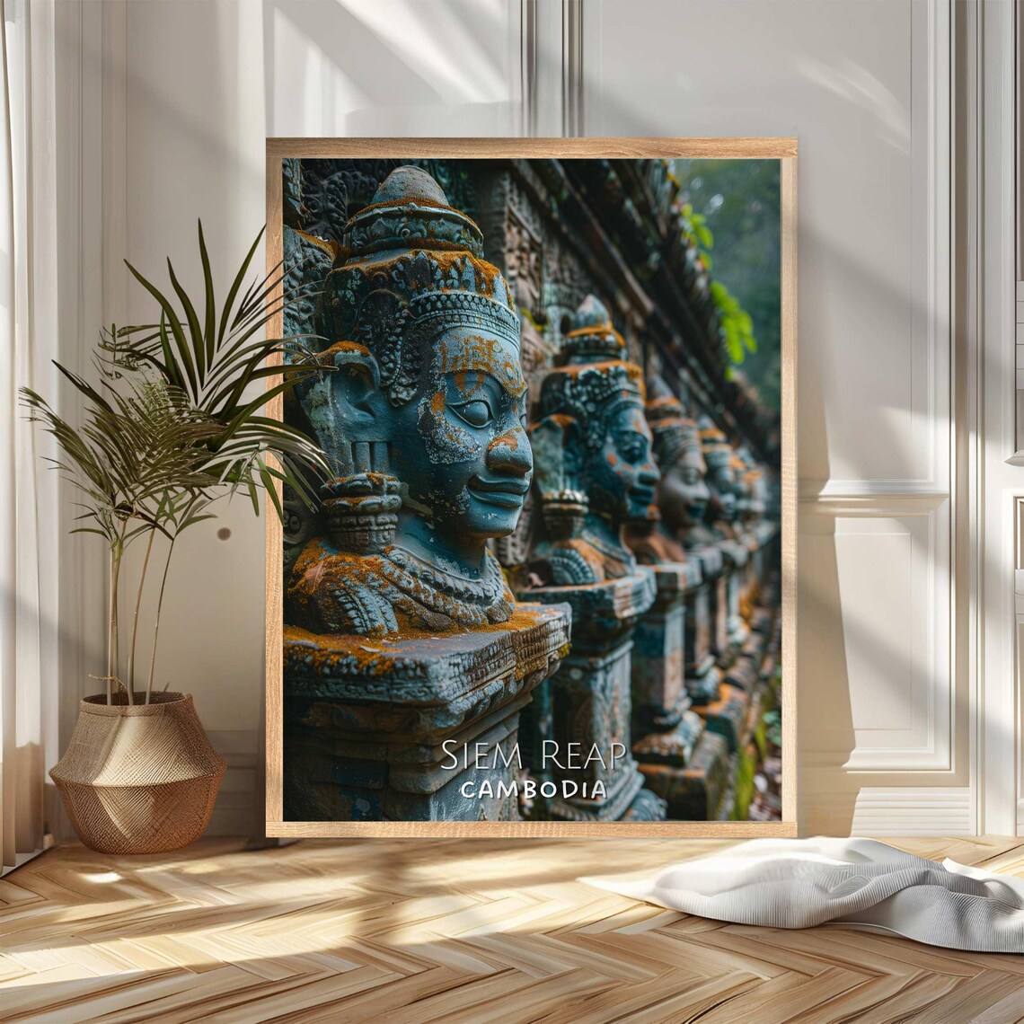 Siem Reap Travel Poster, Cambodia Wall Art