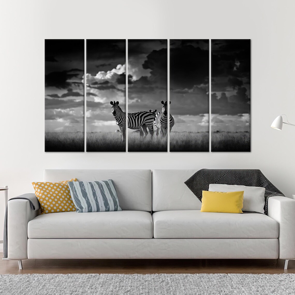 Zebra Black And White Art Print, African Savannah - Image 2