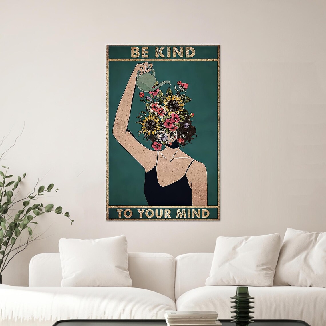 Be Kind To Your Mind Woman, Modern Art Print