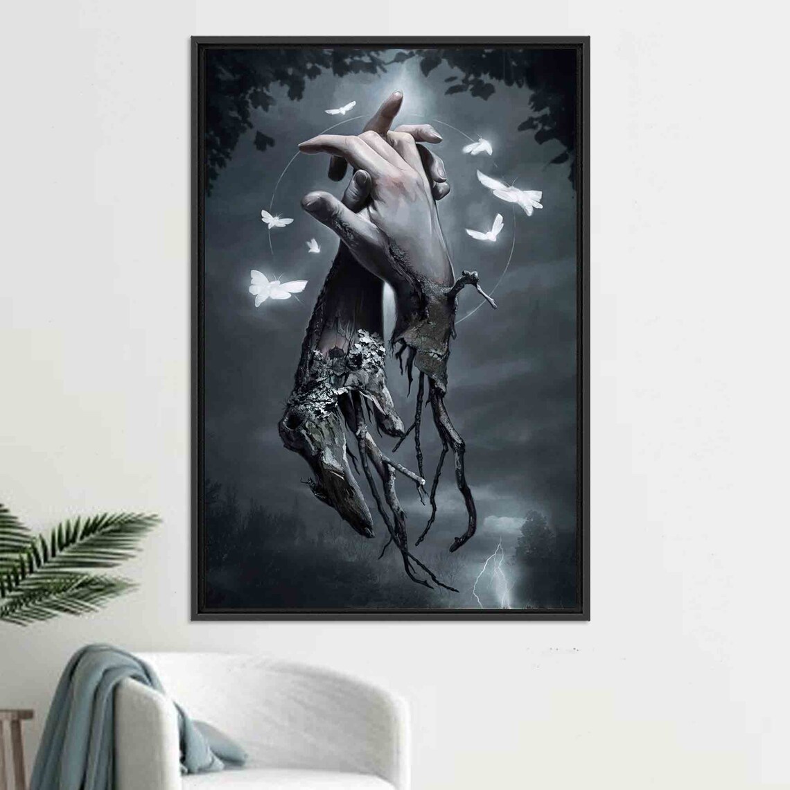 Surreal Hands Art, Modern Couple Artwork - Image 3