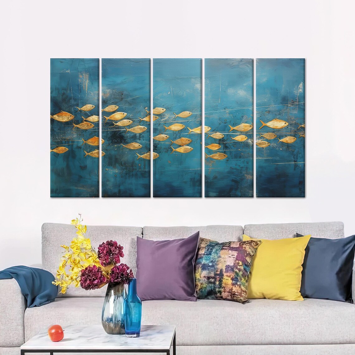 Golden Fish Glass Animal Art Decor - Image 2