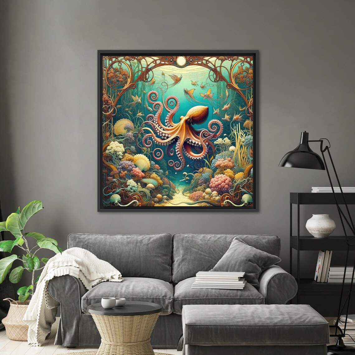 Octopus Trendy Wall Table, Personalized Gift for Him - Image 3