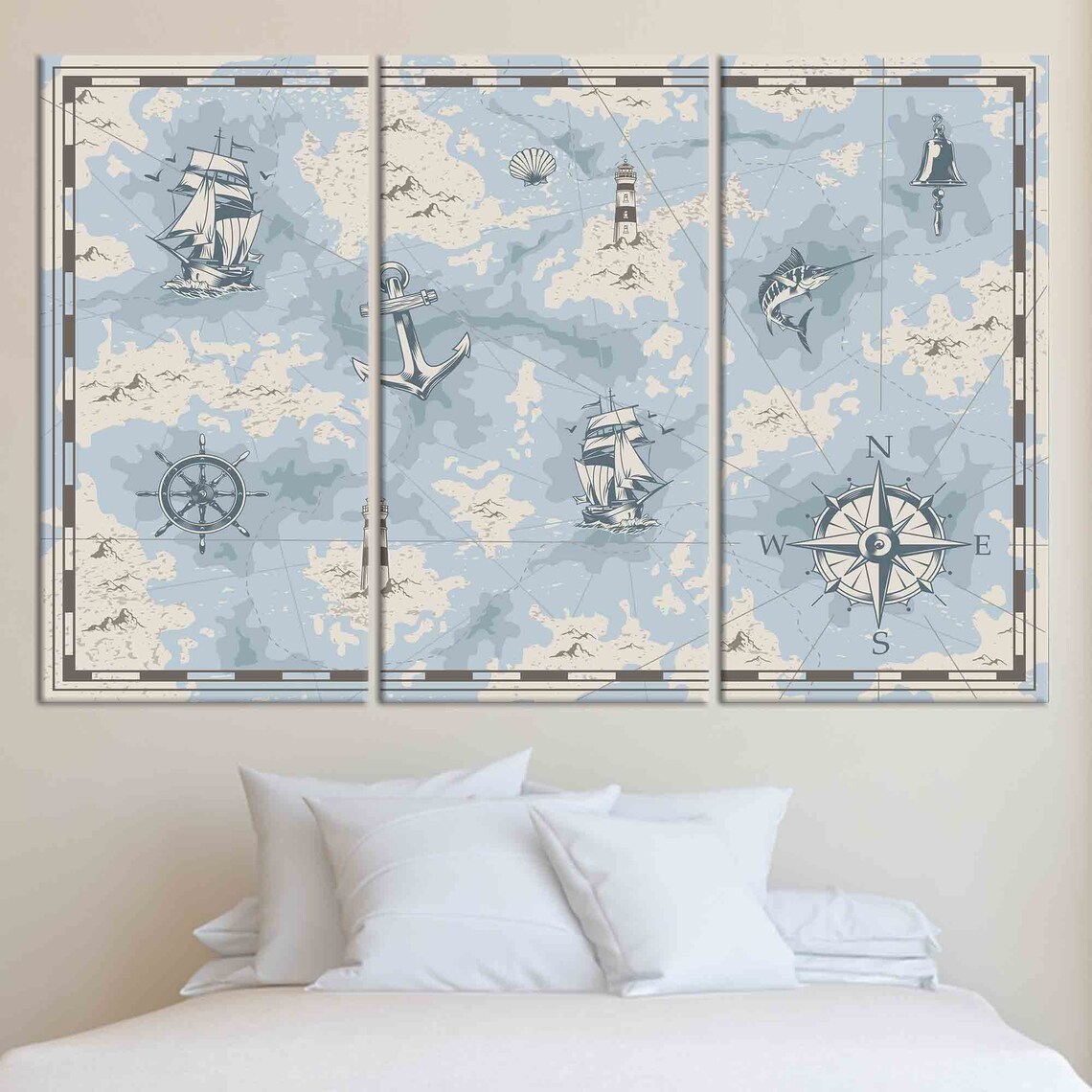 Sea Compass Modern Art, Personalized Gift - Image 4
