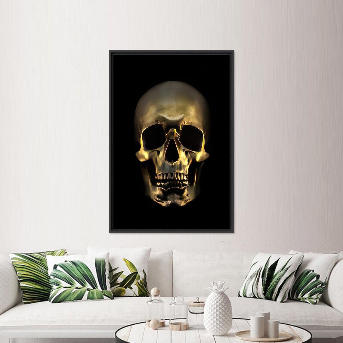 Skull Wall Table, Modern Glass Art Decor - Image 3