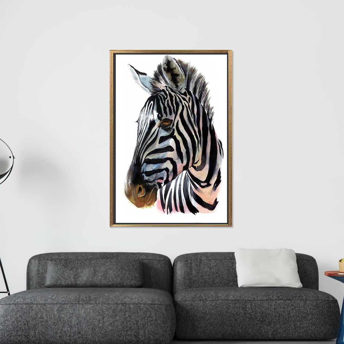 Zebra Painting, Modern Wall Decor Gift - Image 2