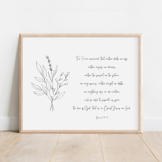 Romans 83839 Nothing Can Separate Us Love Of God Scripture Poster