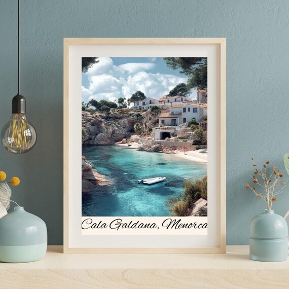 Cala Galdana Menorca Cove Poster Turquoise Water Beach Photo Art