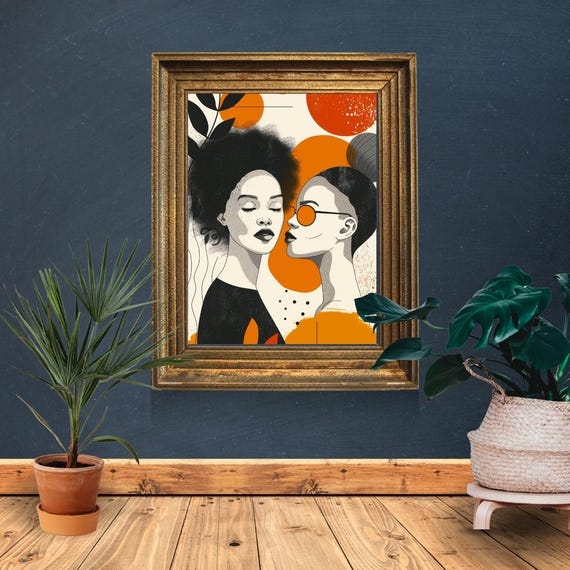 Black Is Beautiful Abstract Wall Art Posters Cafe Decor Home World Poster Design