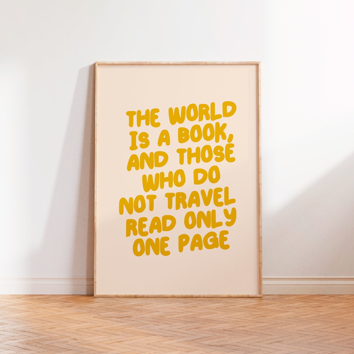 The World Is A Book Travel Quote Poster Print