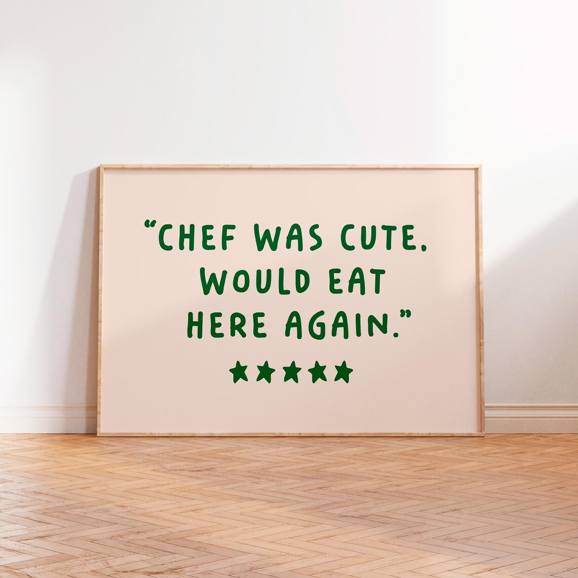Chef Was Cute Would Eat Here Again Typography Print - Image 2
