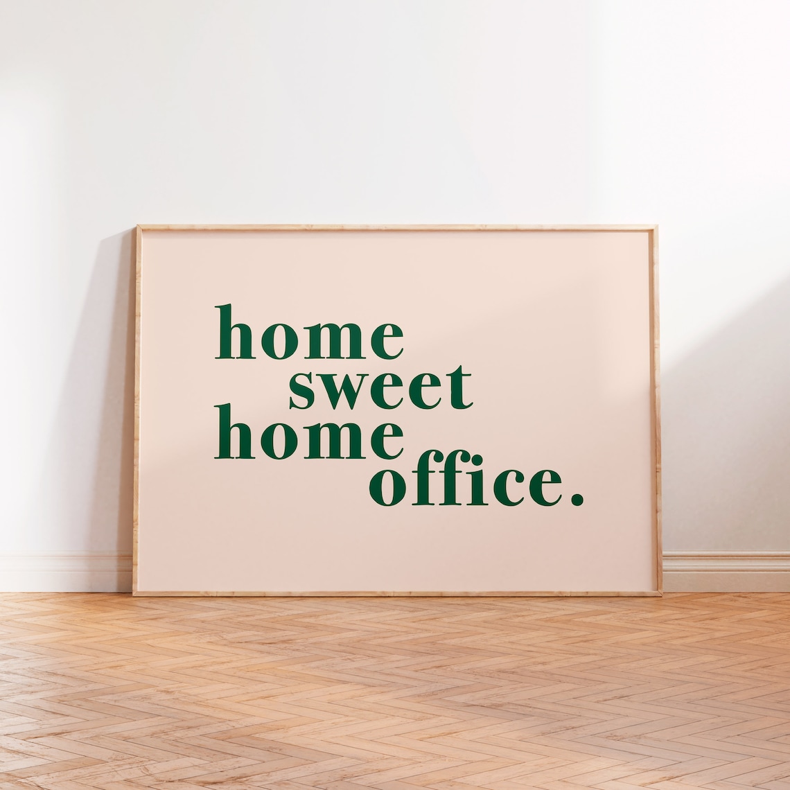 Home Sweet Home Office Pink Typography Art Print - Image 2
