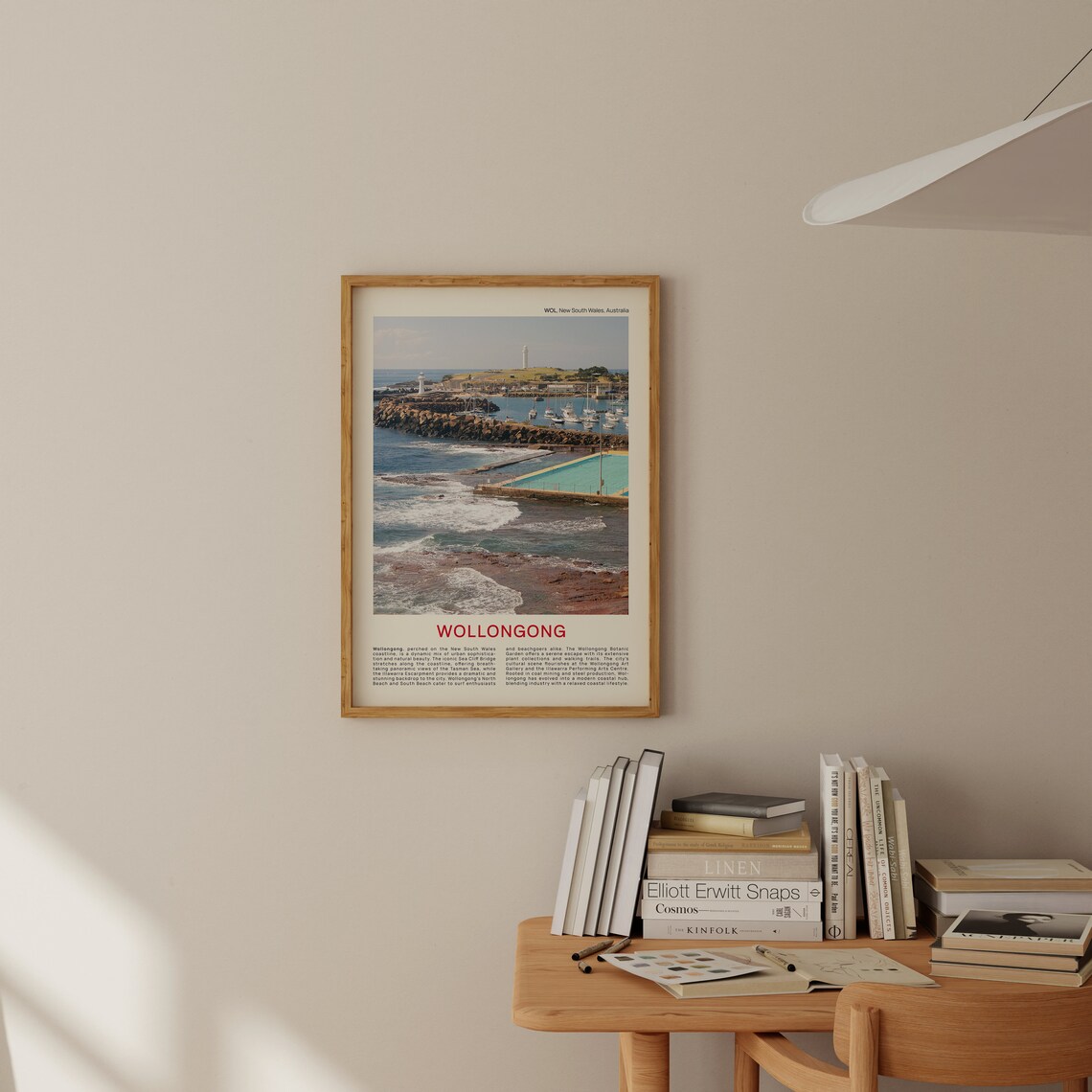 Wollongong Harbour With Lighthouse And Ocean Pool NSW Travel Poster - Image 2