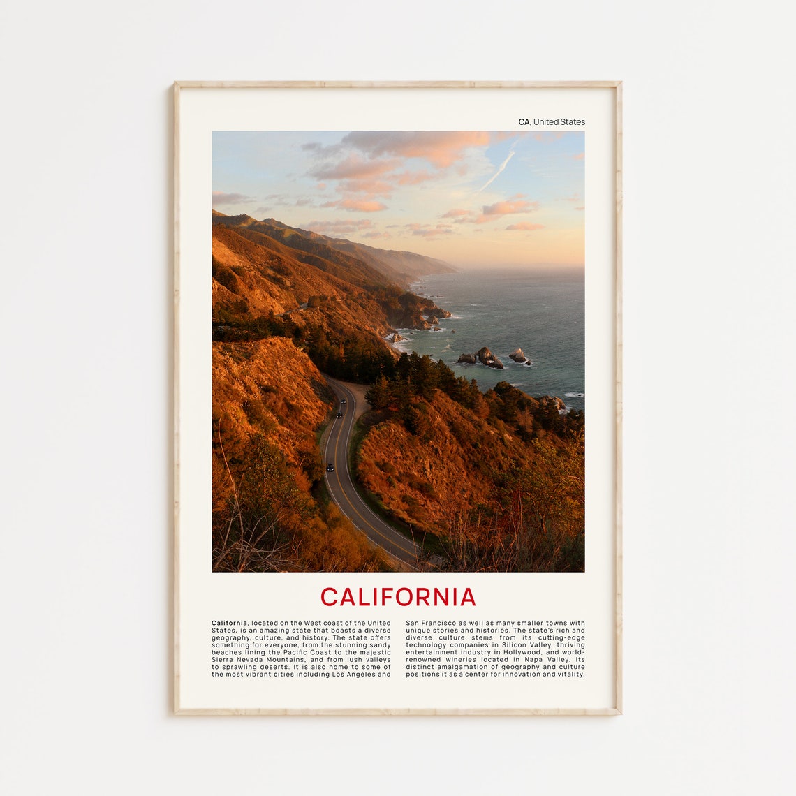 California Print Film Photo California Wall Art California Poster California Poster Print Usa Wall Decor United States Photo Usa Print