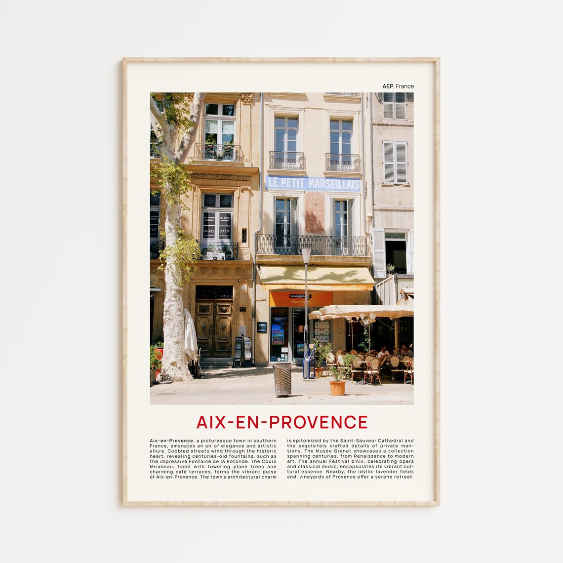 Aix En Provence Street Cafe Le Petit Marseillais France Photo Poster