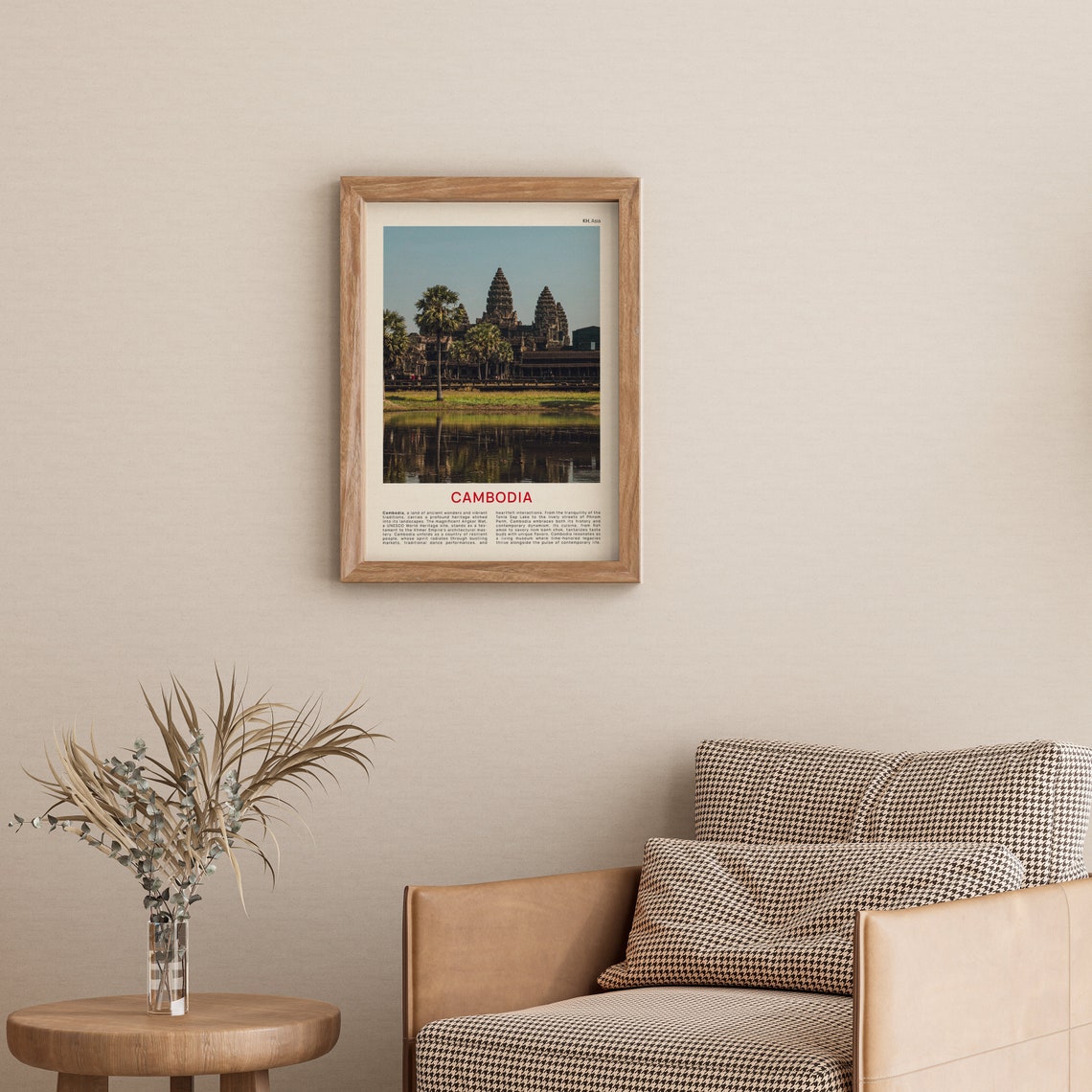 Cambodia Angkor Wat Ancient Temple Towers Reflection Film Poster - Image 3