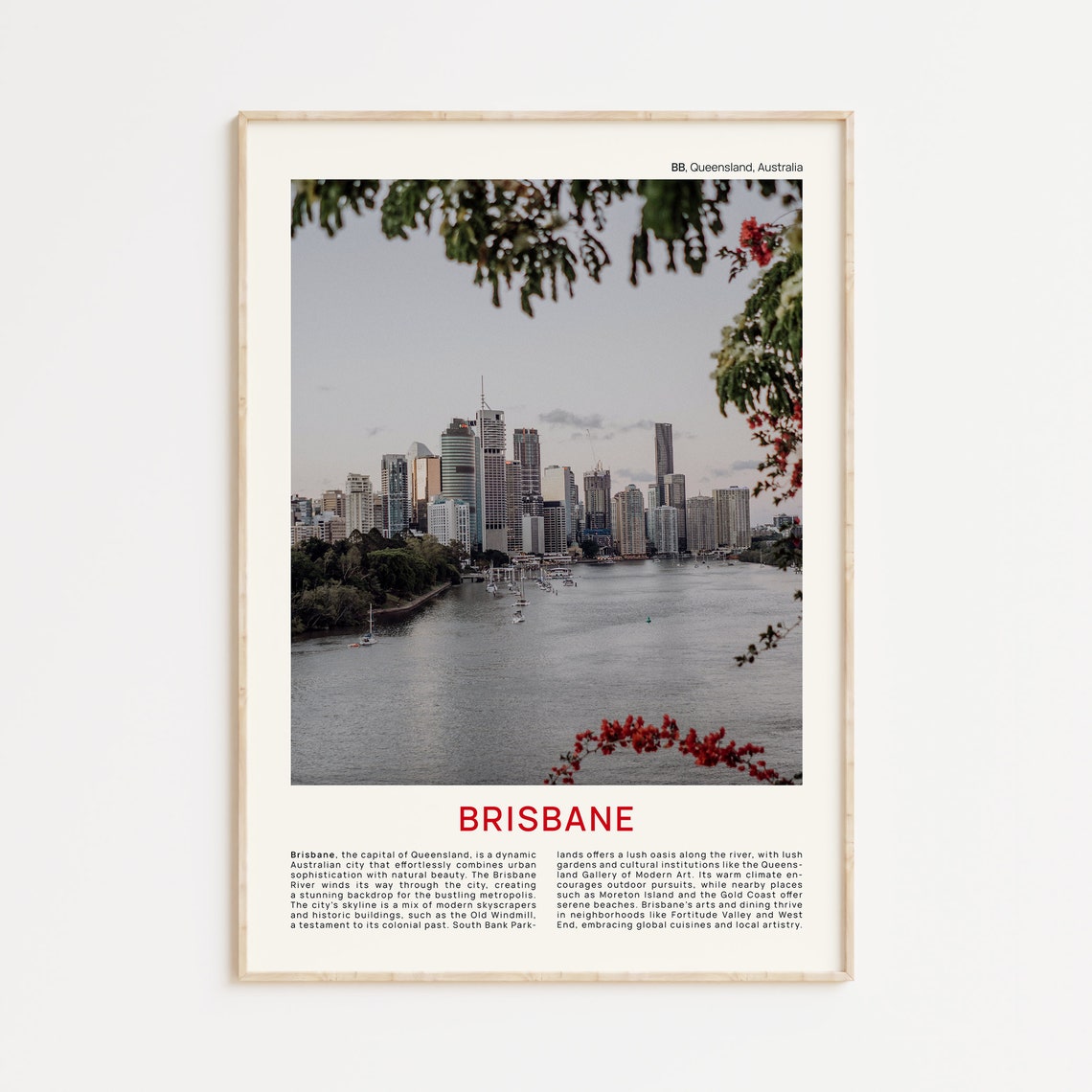 Brisbane Print Film Photo Brisbane Wall Art Brisbane Poster Brisbane Photo Brisbane Poster Print Australia Wall Decor Australia Poster